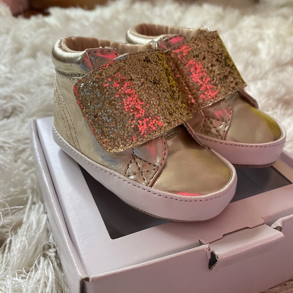 Aldo Gold Baby Shoes